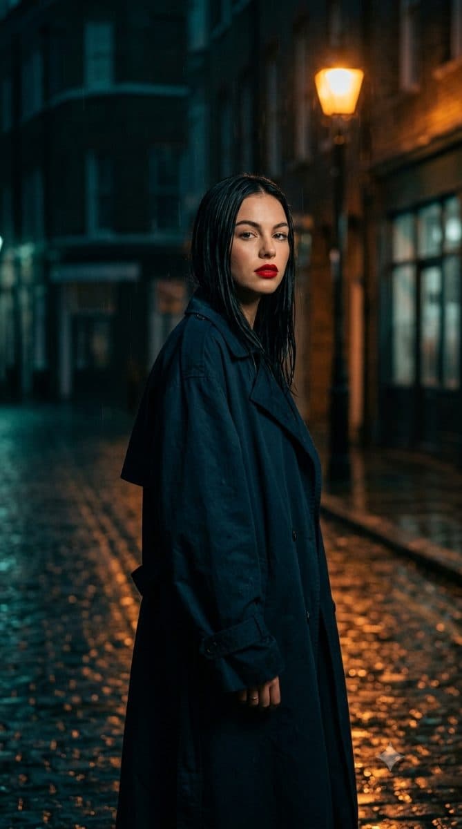 Cinematic Night Street Fashion Chat GPT Prompt Free created with Gemini