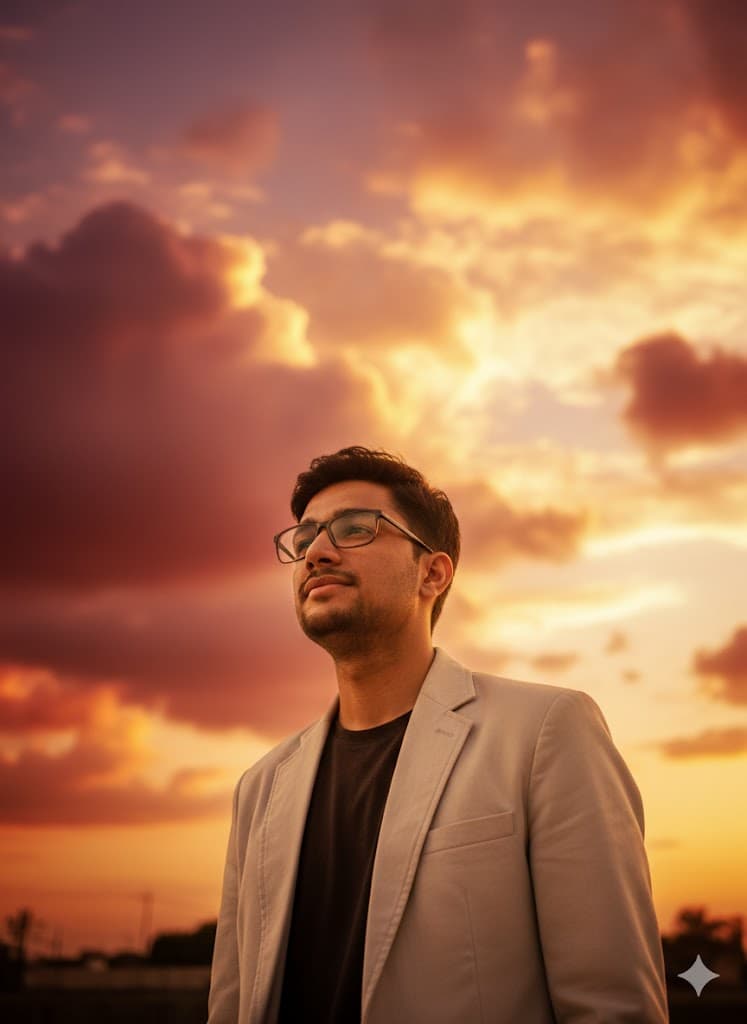 Beatiful Evening cinematic portrait created with Gemini