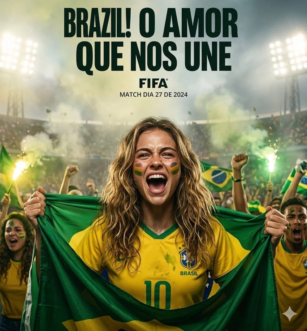 FIFA Supporter Poster Prompt – Transform a Selfie into a Bold Football Editorial Design created with Gemini
