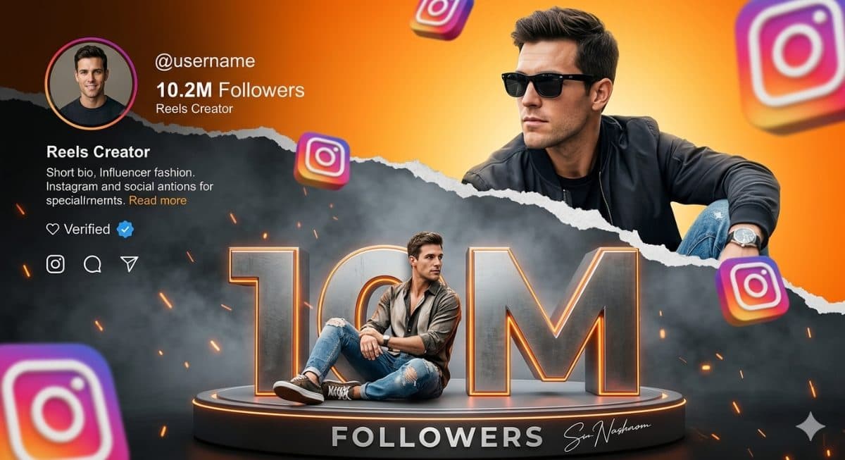 Instagram milestone poster ai photo prompt created with Gemini
