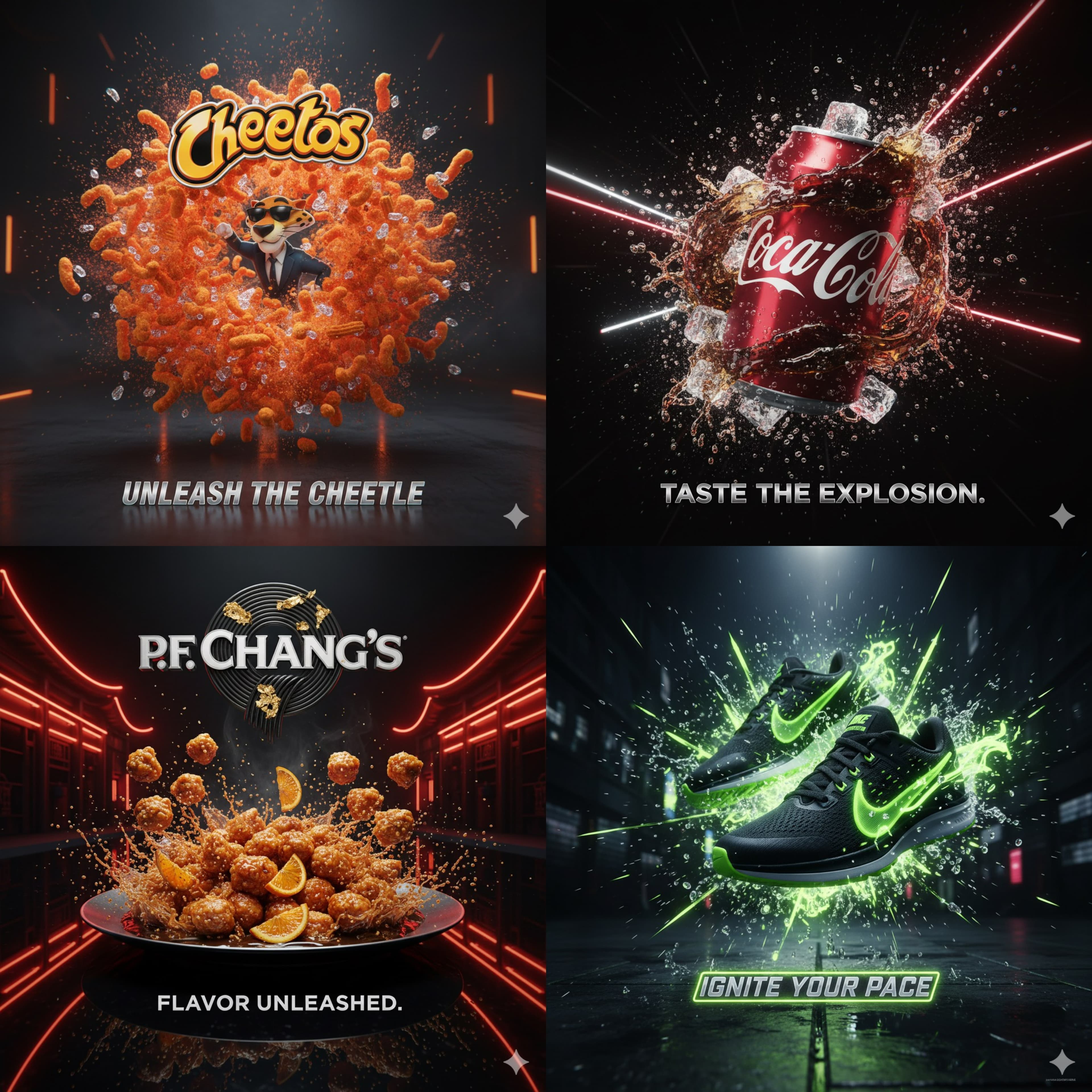 Cinematic 3D action-packed advertisement created with Gemini