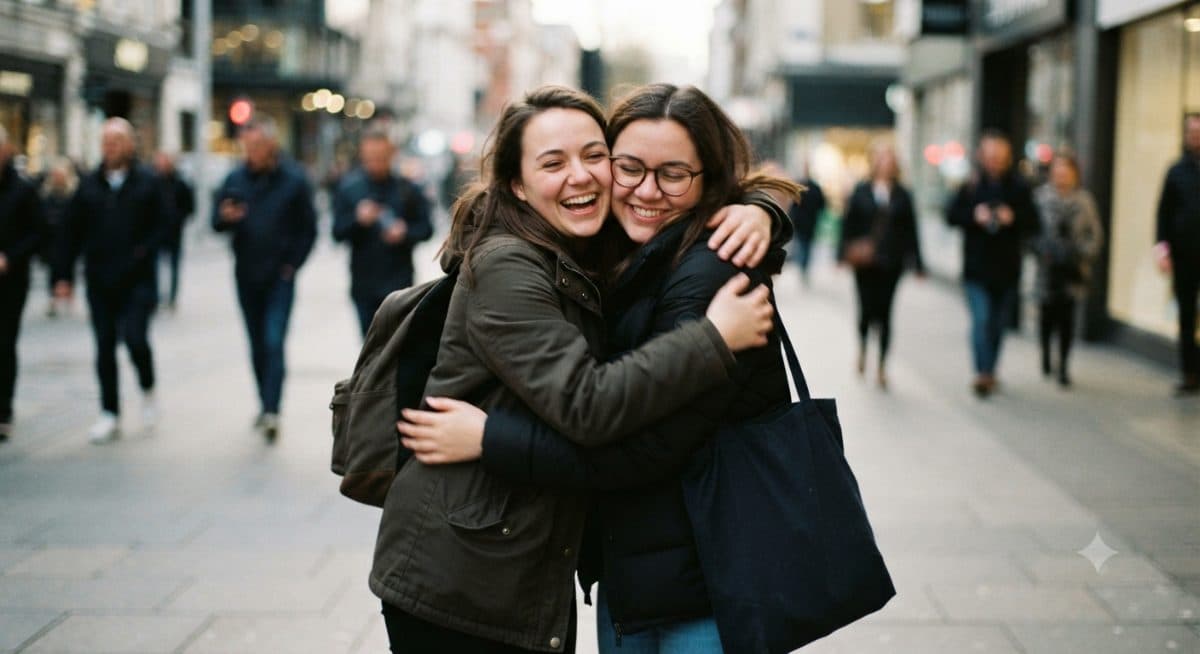 Candid Hug Copy Paste Prompt for AI Photos created with Gemini