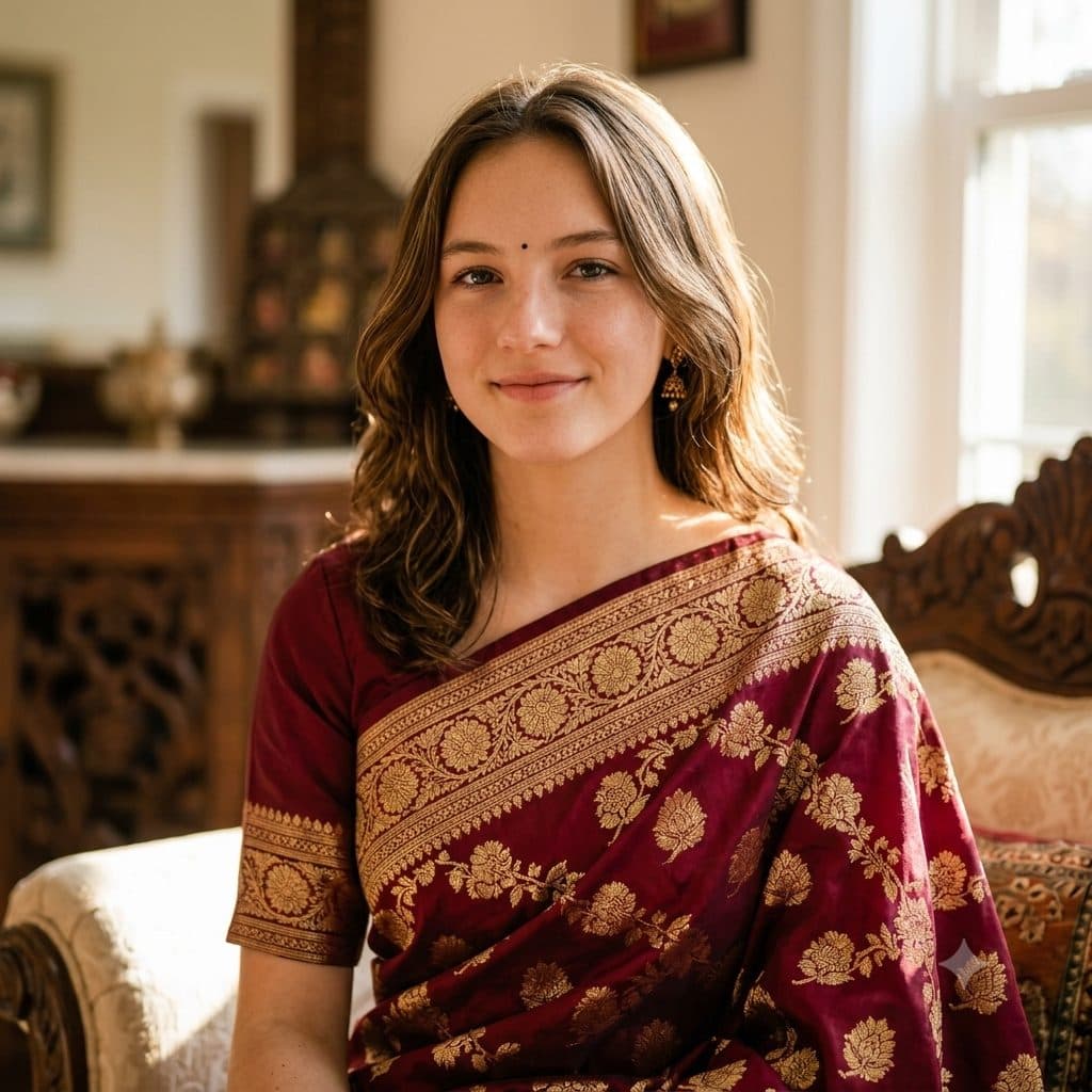 Authentic Saree Portrait Copy Paste Prompt for AI Photos created with Gemini