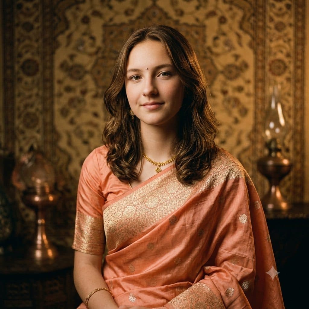 Cinematic Saree Portrait Copy Paste Prompt for AI Photos created with Gemini