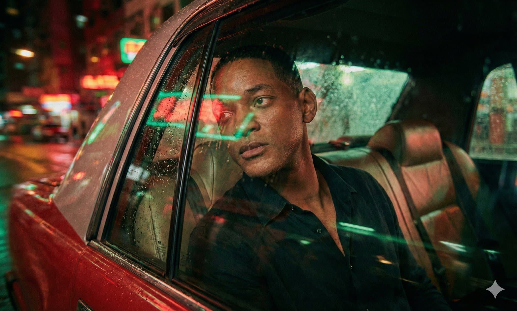 Wong Kar-wai Style Cinematic Portrait created with Gemini