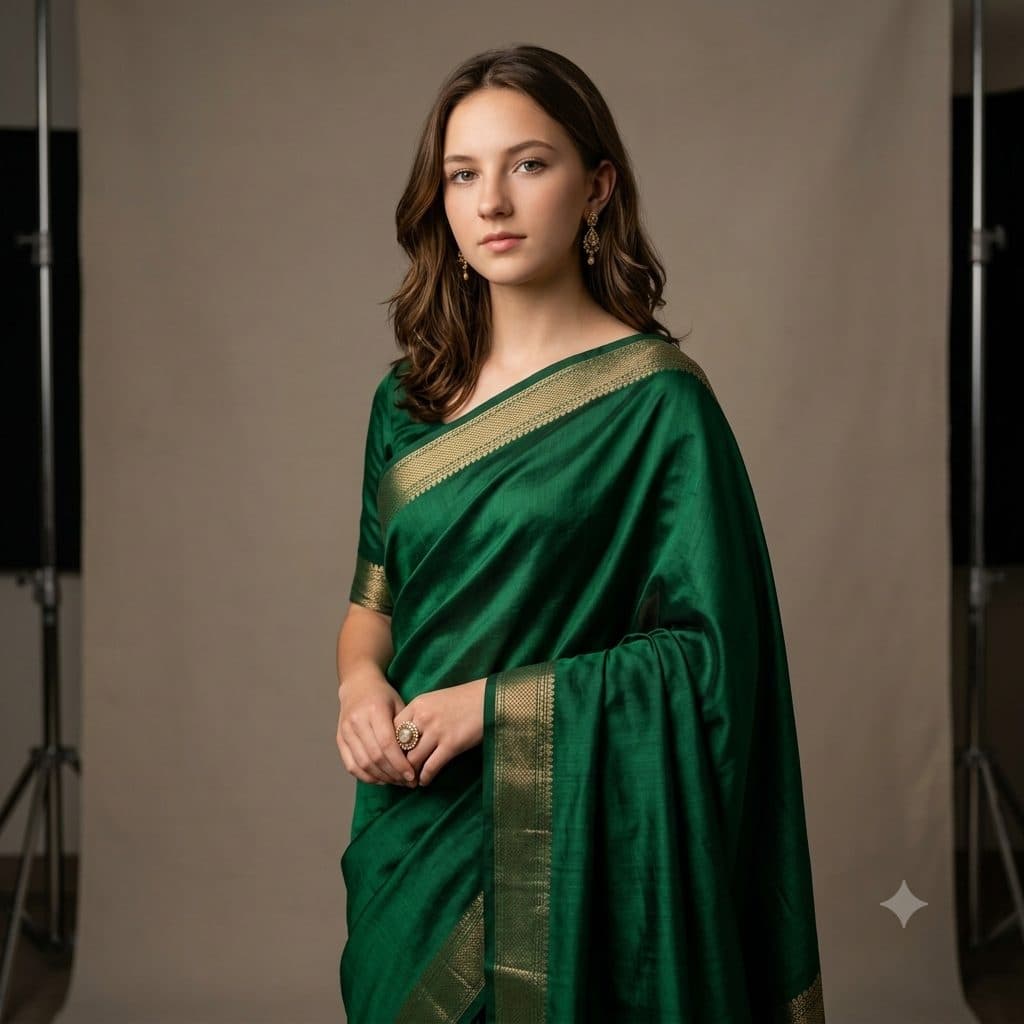 Silk Saree Studio Copy Paste Prompt for AI Photos created with Gemini