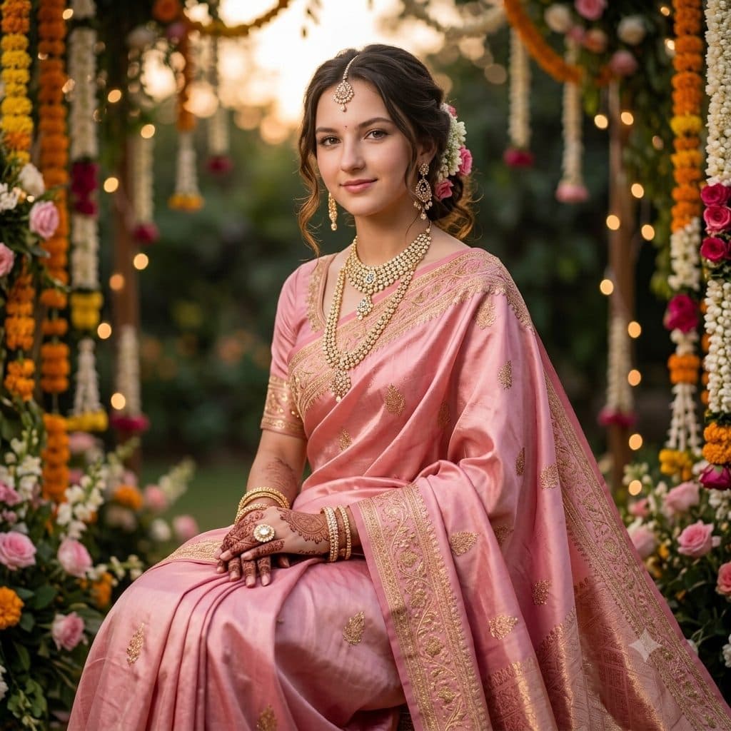 Bridal Saree Transformation Copy Paste Prompt for AI Photos created with Gemini