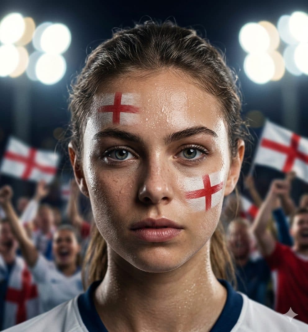 FIFA Fan Portrait Prompt – Create a Cinematic Football Supporter Poster from a Close-Up Photo created with Gemini